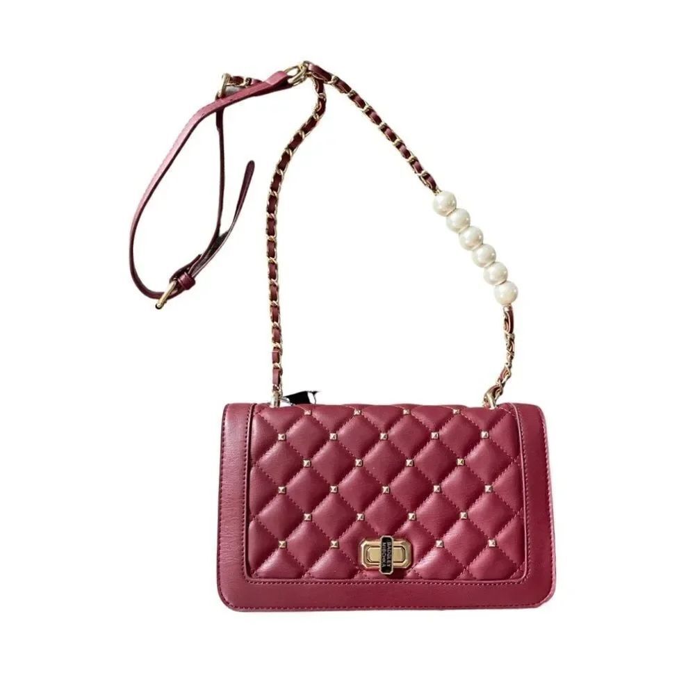 Badgley Mischka wine studded Crossbody